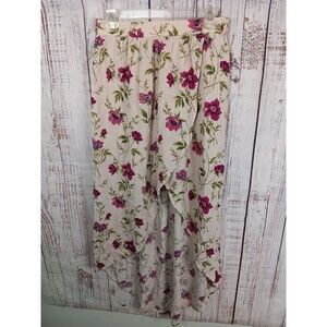 American Eagle Skirt Women's M Floral Tropical Boho  Hi Low Lined Pull On